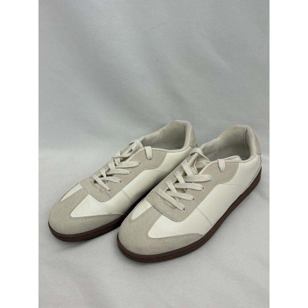 Casual Athletic Work Sneakers Beige Cream Classic Mens 7 Womens 9 Classy Shoes